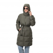 Jack Wolfskin Winter Down Coat Frozen Lake Coat (windproof, water-repellent) brown-green Women